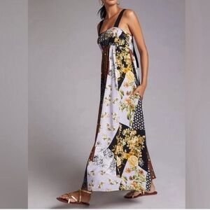 Anthropologie Maeve Floral Patchwork Maxi Dress